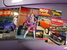 magazines which had a full feature of my '60 fairlane kustom, all but one while dennis mcphail still owned this ride...