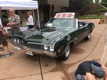 The ransom e olds museum was raffling off this car as a fundraiser today. 69 Cutlass 350 2 bbl 4 speed with console. I got in for $20