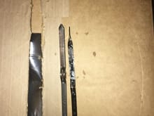 Old dipstick is on the left and new is on the right.