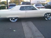 71 oldsmobile  ninetyeight ls on 26s kyb gas shocks ,455 rebuilt engine