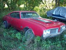 72 cutlass with 70 front clip and 442 hood