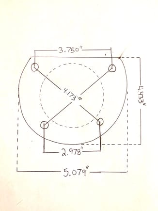 1971 Olds FULL SIZE flange dimensions 