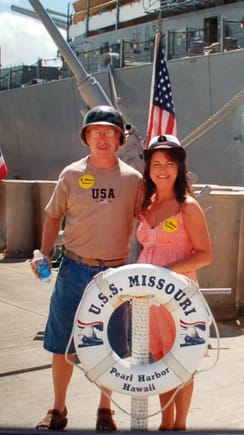 Touring the Missouri in 2010 on our honeymoon