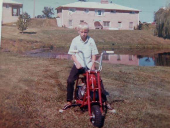 Circa 1966, Keystone 2-cycle 50cc mini-bike, I was 7