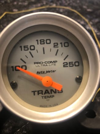 Autometer Ultra-Lite 2 1/6 trans temp gauge with sender $50