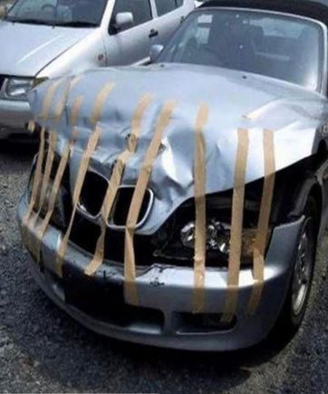 This guy is crazy…………..he’s not using duct tape 