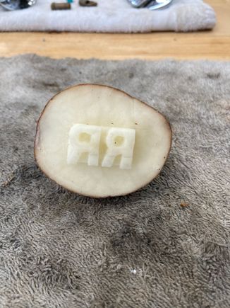 Double R potato stamp