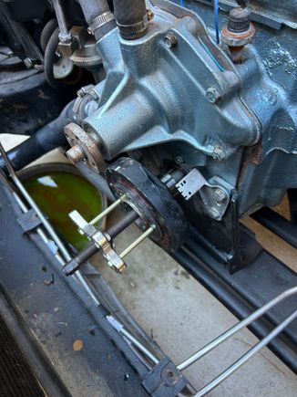 Old, crappy Performance Products balancer coming out.  Almost had enough room with the radiator in…almost.