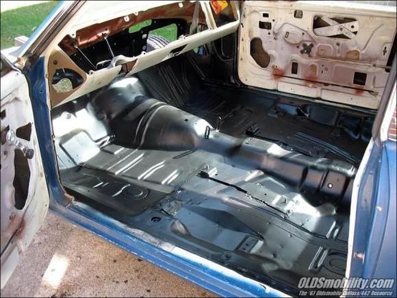 The interior floorpans are painted