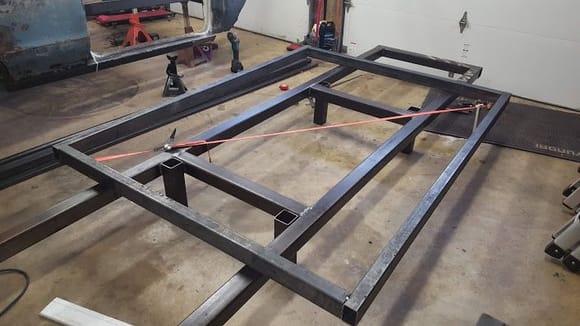Making sure the frame that will define the interior is within a nats azz of perfect (no twist no out of square).  this is to be my foundation.  the better this is, the better the build will be.