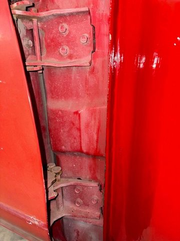 Marked car body hinge locations with black marker.  Just for reference purposes 