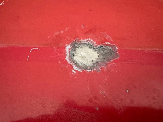 So….took the air file and buzzed them down to door surface, plus’s just a little .  I’ll probably hit each spot with a short hot burst from the welder and then work them down flush.