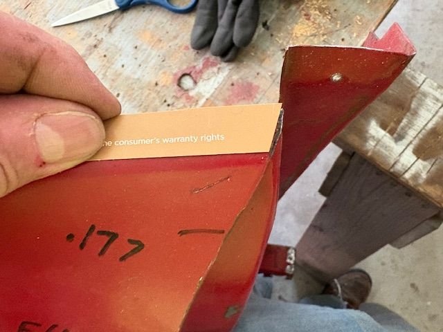I made a paper pattern of the old part