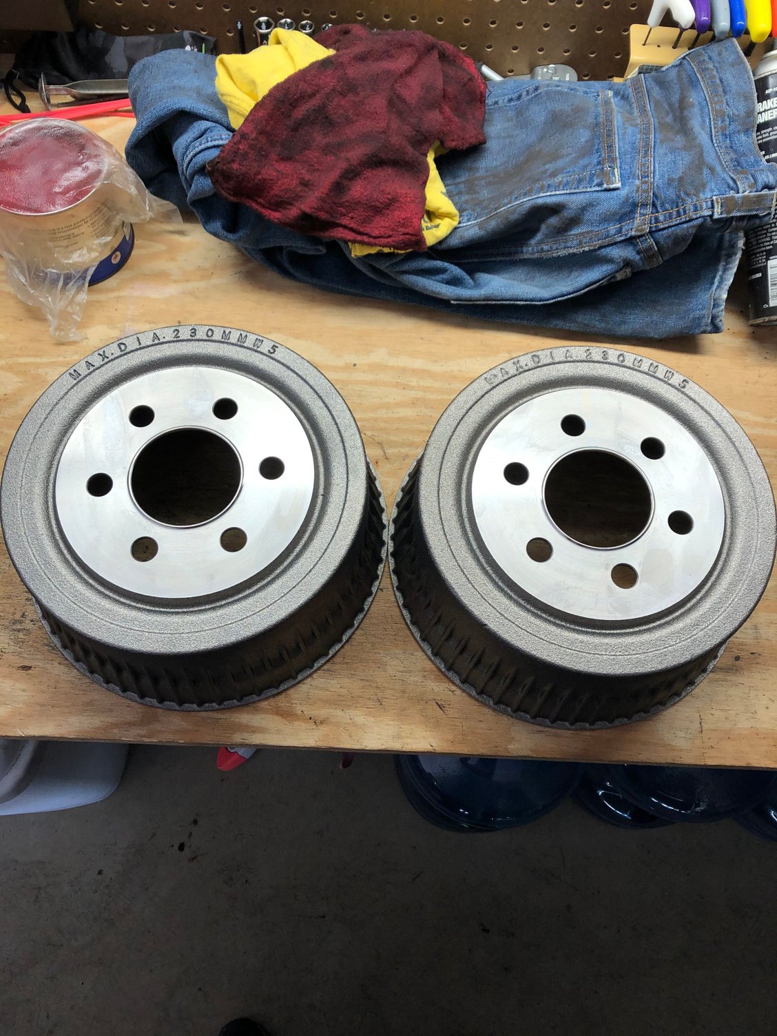 Brake drums from Oreilly’s