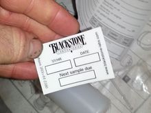 Nifty oil change sticker