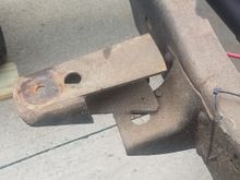 One of the cab mounts. I made the joke I could pull it off by hand, and I did. Im so mad this guy sold this truck to my son. Im embarrassed I didnt catch all the problems up front. And Im glad I made the call to replace the frame. 