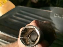 Oh there it is, thought I messed up the head bolt when it broke and my heart was broken for a minute. That’s a lot of extra cursing I would’ve had to do. 