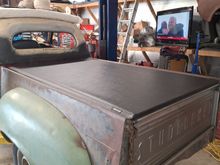 Roughing in custom bed cover.