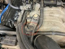 Finally remembered the air filter housing needed a stud to mount to. Which is part of this bracket. I was trying to put it in upside down. Scheesh! 