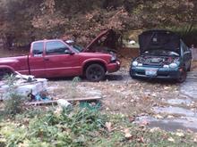 my 97 dodge neon and my 2000 gmc sonoma thats fully bagged