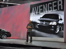 A look at the Dodge debut backdrop