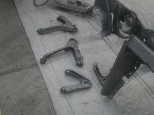 Control arms sandblasted