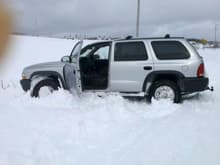 oops!!  was a really heavy snow and I didn't have my new tires yet!!