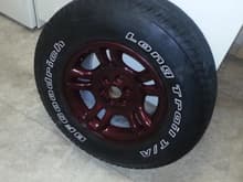 Painted Wheel to match Dark Garnet Red