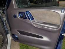 Interior custom painted with color match patriot blue metallic
