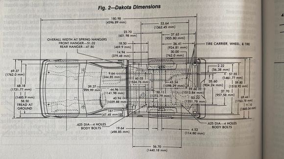 1988 Dodge Dakota Service Manual - 1988 Dodge Dakota Dimensions