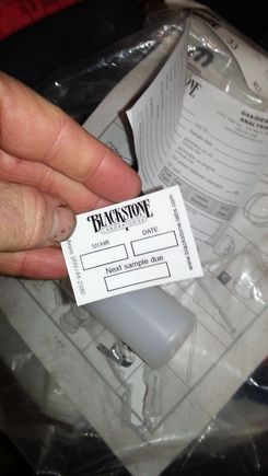 Nifty oil change sticker