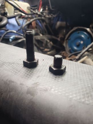 Is it because donor engine is was a 2wd.  Short bolts were for the 4wd?