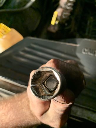 Oh there it is, thought I messed up the head bolt when it broke and my heart was broken for a minute. That’s a lot of extra cursing I would’ve had to do. 