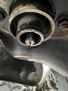 Slot in shank of bolt remaining 
soaked in PB and heated several times... 