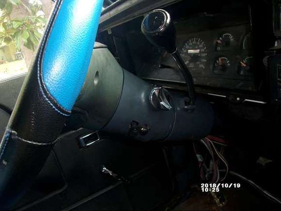 Ignition Light below key cylinder, in front of hazard switch.