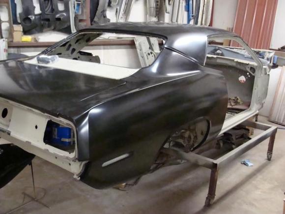 Passenger side quarter and roof