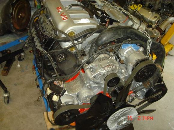 DSC01079 for sale maybe  blasted and painted intake  block , re crinkled finished valve covers
75 k on engine