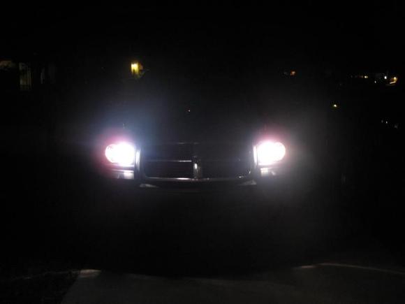 Blue Parking lights, blue streetglow headlights