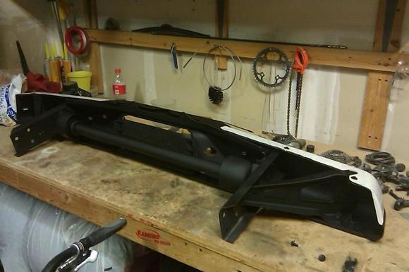 Undercoated bumper.