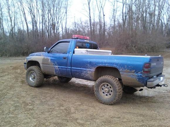the day after i got my 35 goodyear mtr's at the turkey day massacre at the mounds off road park in michigan