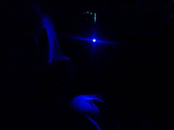 at nite heheh its bright i turned it down so it dosnt hit me in the face