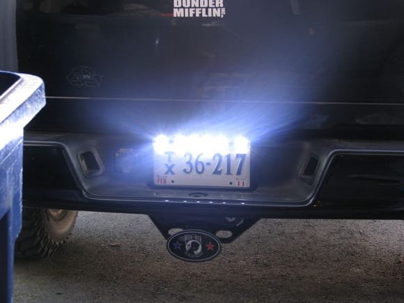 VLEDs License Plate reverse lights
