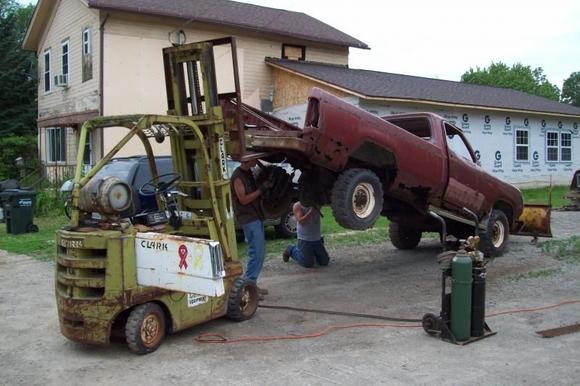 my '77 Powerwagon &quot;lifted&quot;!  actually its getting cut up for a project.