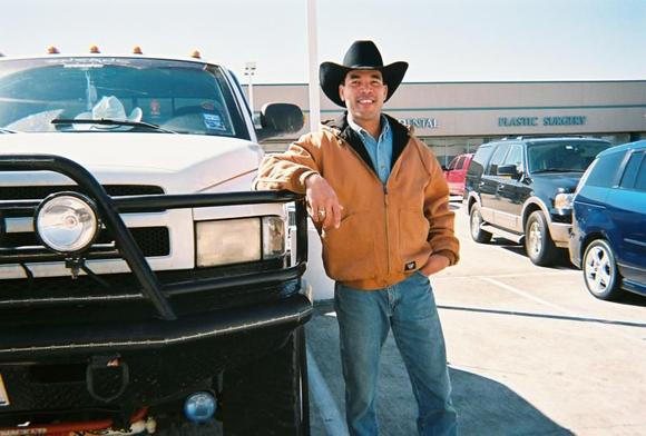 NICCO AND HIS TRUCK; EL CAMPO, TX