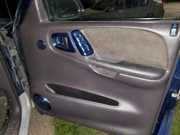 Interior custom painted with color match patriot blue metallic