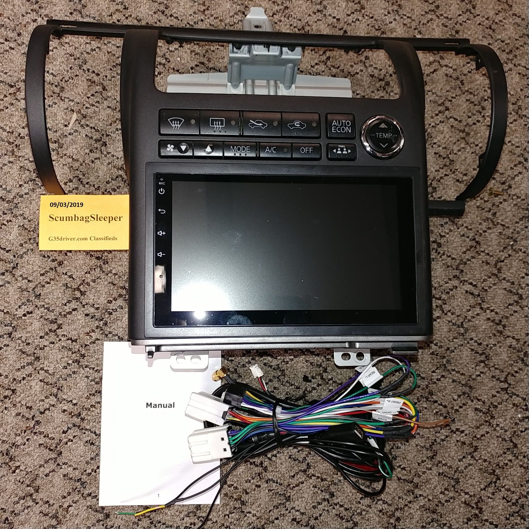 FS 2004 Double Din AC control and Android touchscreen G35Driver