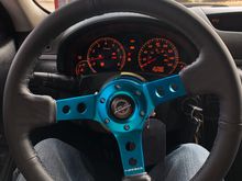 Just replaced the suede NRG wheel I had with this one from TriState Motorsports.