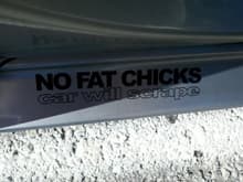 no fat chicks