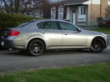 My 2008 G35X
on 18'' IPL mags :)
they are good looking Replicas 
Available in Canada only from 
RTX wheels