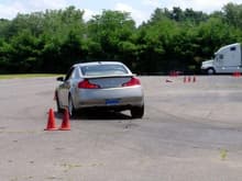 Return to autocross - rear sway set a little loose!
